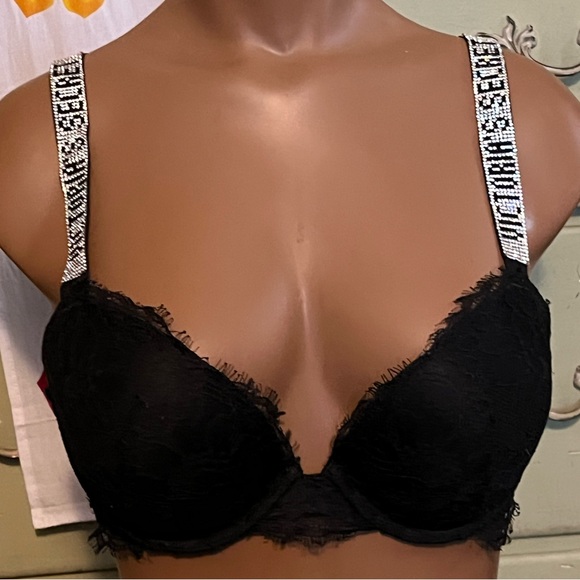 Victoria's Secret Other - Sz36B Victoria's Secret Very Sexy Bombshell Push-up Bra W Shine Rhinestone Strap